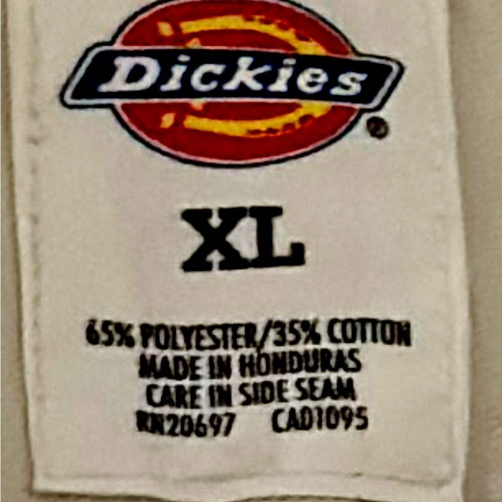 Dickies Men’s Short Sleeve Work Shirt in Ivory Size XL - Picture 4 of 7